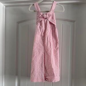 Charming Pink Seersucker Kids Romper